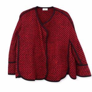 Akris Punto Open Cropped Tweed Cardigan, wool